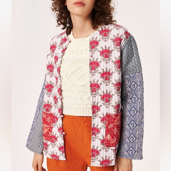 Sunday Jackets & Blazers - Sunday Up Floral Patchwork Quilted Reversible Jacket Cottagecore Boho Size Large